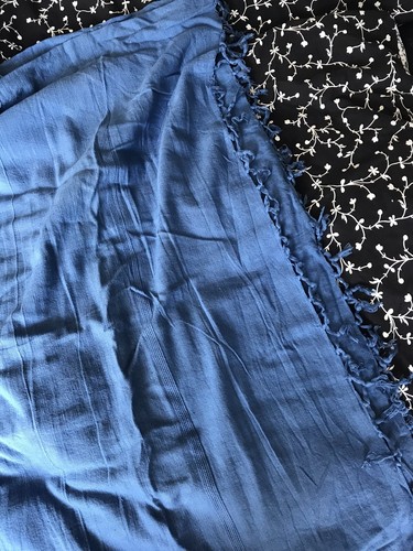 Blaue baumwoll bett tagesdecke - blaue,