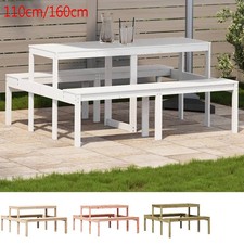 Picknicktisch Holzbank Tisch Sitzgarnitur Massivholz Kiefer Gartenbank Sitzbank 