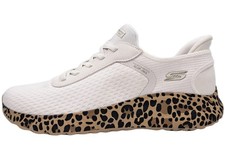 Skechers Damen Slip-Ins Leo Weiß/Leo 117246 WHT Schuhe Sneaker