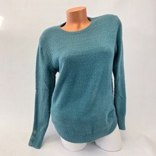 Damen Langhaarpullover Türkis