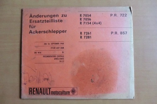 änderung ersatzteilliste - Änderung,