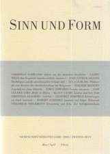 Heft 2; 2005. Sinn und Form. Beiträge zur Literatur. Jahrg. 57. Fessmann, Jörg (