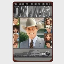 Blechschild TV Serie Dallas J.R. Ewing Nostalgie Vintage Metallschild TEL3414