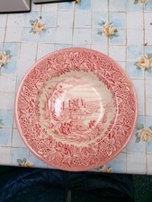 EIT ENGLAND 6 Tiefe Teller  21,5 cm ○  Hellrot, 