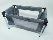 Bayer Chic 2000 652 76 Born Reisebett für Baby-Puppen, Jeans grau, Klein