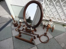 Badezimmer Luxus-Garnitur  Keramik/Echtholz