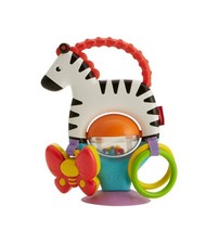 Fisher-Price FGJ11 - kleines Spielzeug Zebra, zur Befestigung an Hochstühlen, Ba