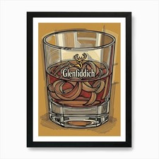 Glenfiddich Kunstdruck gerahmt Wandbild Poster Leinwanddruck Bild