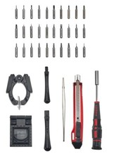 Parkside Feinmechaniker Satz 37-teilig Bits Halter Lupe Pinzette Messer Klemme