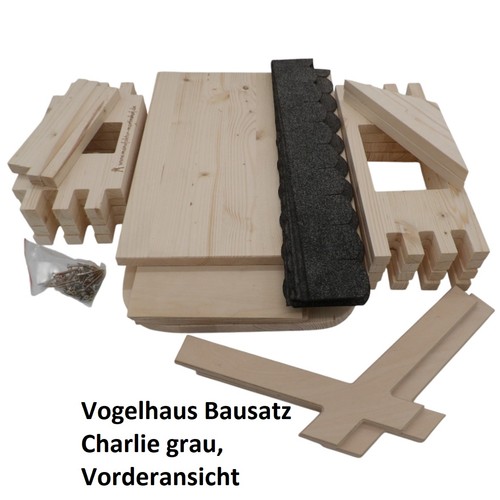 Vogelhaus bausatz charlie grau - vogelhaus,