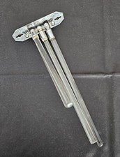 Art Deco Bad  Glas Handtuchhalter Messing vernickelt schwenkbar  XXL Bauhaus TOP