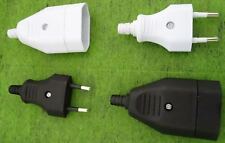 Euro Stecker / Kupplung weiß o schwarz flach Eurostecker, Eurokupplung
