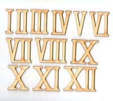 Römische Ziffern aus Holz