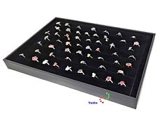 Samt - Vorlagebrett Schmucklade Schmuckkaste für Ringe schwarz