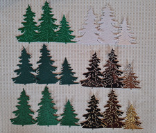 Stanzteile Tanne Wald Weihnachten Winter Kartenaufleger Handarbeit Basteln Deko