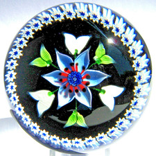 Briefbeschwerer Paperweight WHITEFRIARS by CAITHNESS GLASS Floral Whimsy