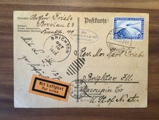 LZ 127 Graf Zeppelin - Amerikafahrt 1928 ; Karte, Bedarfspost mit Mi 423 als EF