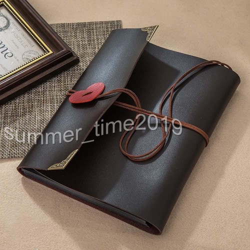 Retro leder fotoalbum diy - retro,