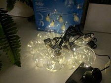 LED Solar Lichterkette Glühbirnen Balkon Garten Terrasse Beleuchtung 4,5m