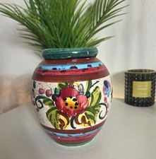 Bunte florale Keramik Vase im