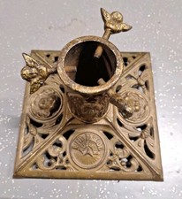 Antiker Weihnachtsbaum Ständer aus Gußeisen - Original Jugendstil  Engel-Putten