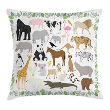 Kissenbezug Dekokissen für Sofa Tier Verschiedene Waldbewohner