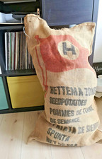 XXL 50kg Jute-Sack Rote Flagge Kartoffelsack vintage Hettema 60er Spunta Retro