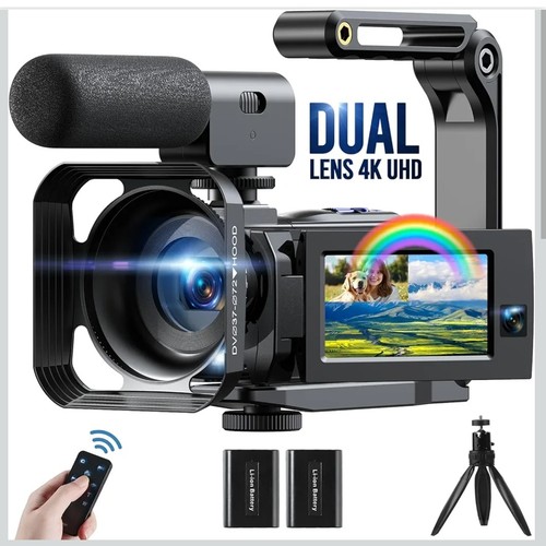 Camcorder videokamera dual - 4k,