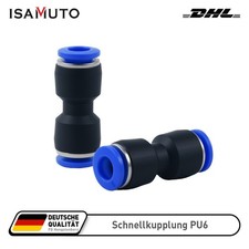12 Stück Pneumatik Steckverbinder Schlauchverbinder Druckluftverbinder (φ6mm)