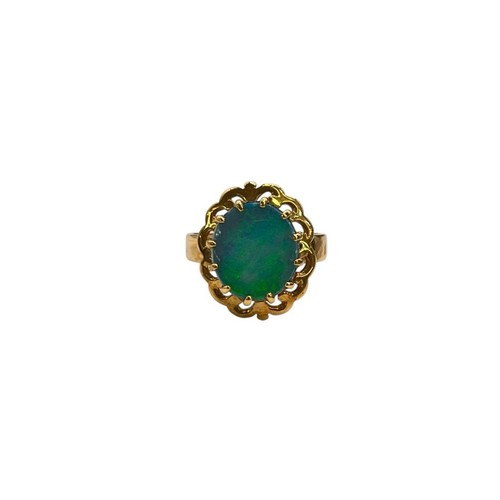 18ct 18k yellow gold - gold, triplet