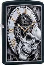 Zippo Feuerzeug Totenkopf-Uhr