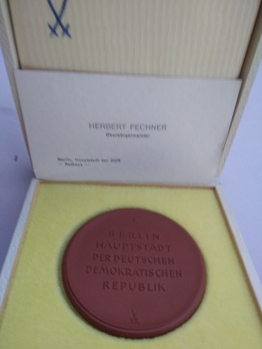 Meißener porzellan medaille - porzellan,