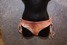BIKINI UNTERTEIL BADESLIP GRÖSSE 38 BEIGE ORANGE SEITLICH GESCHNÜRT H&M