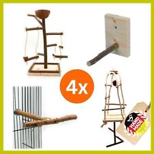 Vogelspielplatz Set 4x Vogelspielzeug Wellensittich Nymphensittich Vogelzubehör