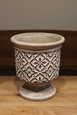 Pflanztopf auf Fuß, Übertopf, Pokal, H 20 cm, Durchmesser 16,5 cm, Blumentopf