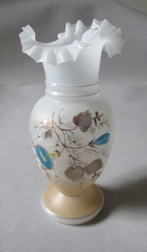 Biedermeier glas vase - biedermeier,