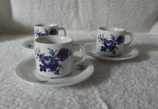 3 hübsche Espresso Tassen 5 cm hoch Seltmann Weiden Praktica