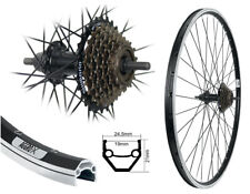 26 Zoll Hinterrad Laufrad schwarz Felge Hohlkammerfelge 7 fach Shimano Zahnkranz