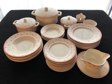 Wächtersbach: Konv. Kinderservice Polka orange Punkte Dek. 5068 Bauhaus 30-50er