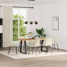 Esszimmerstühle 6 Stk. Creme