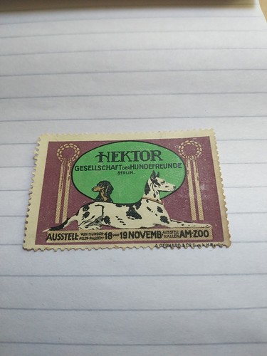 Werbemarke reklamemarke hund - reklamemarke,