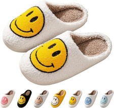 Smile Face Frauen Smiley Hausschuhe Plüsch Pantoffeln lächelndem Gesicht Slipper