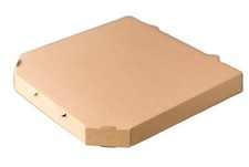 VERSANDBOX PIZZAKARTON PIZZASCHACHTEL 320X320X40 mm INNENMASS BRAUN NEU STABIL