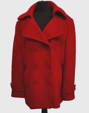 damen, Mantel, Biaggini, Gr. 44, rot, Winter, Wolle, Wollmantel, Neu, knöpfe,