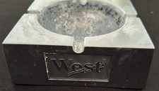 West Aschenbecher Eckig 10x10 Aluminium Tabak Zigaretten Raucher Club Bar