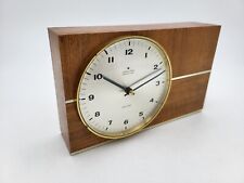 Junghans electronic # Ato-Mat # Schreibtischuhr Teak Holz # 60er 60s Midcentury