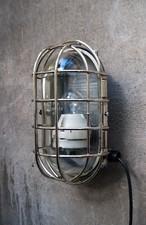 Fabriklampe Industrielampe chrom Midcentury Vintage 