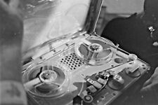 Altes Foto-Negativ, Tonbandgerät,Spulentonband 1968, Bandmaschine