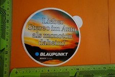 Alter Aufkleber HiFi AutoRadio Cassette BLAUPUNKT Bosch Gruppe Stereo