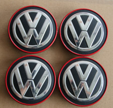 4x Original VW GOLF  GTI Nabenkappen Felgendeckel Nabendeckel 5G0601171B ROT